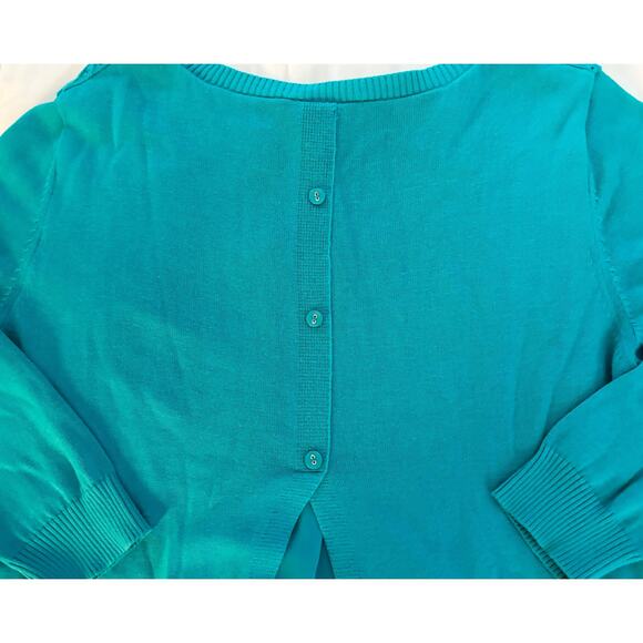 Christopher & Banks Teal Scoop Neck Layered Sweater Womens Size L - Picture 7 of 8